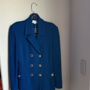 St. John Royal Blue Blazer with Gold Buttons